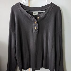 MATE the Label Thermal Waffle Henley